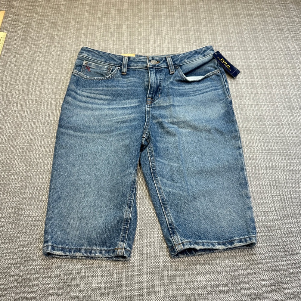 Polo Ralph‎ Lauren Boys Teen size 18 Skater Jeans Denim Shorts Blue Boating NEW